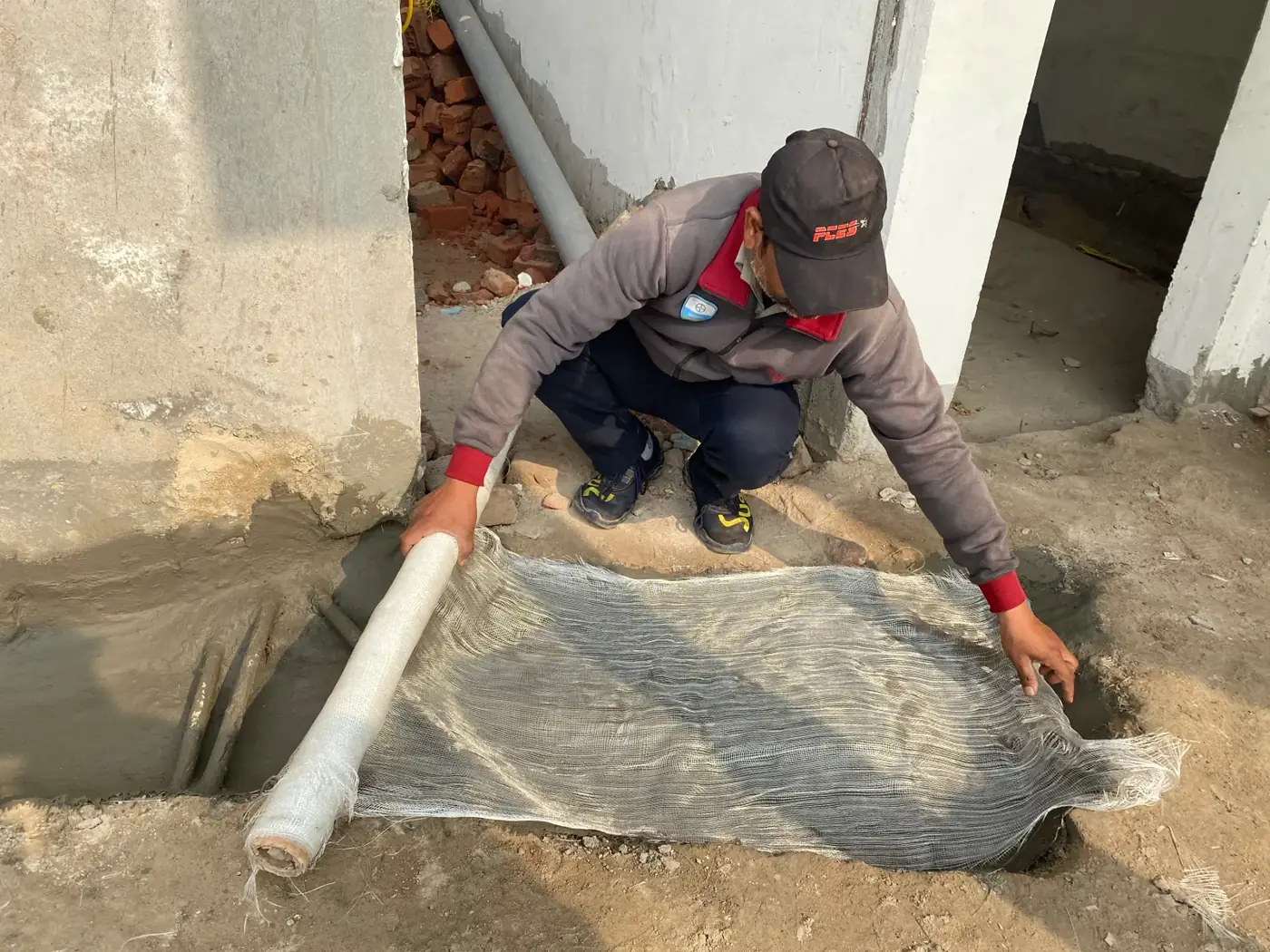 Fibre mesh reinforcement